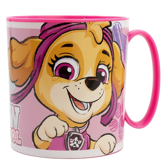 Paw Patrol Becher Mikrowellengeeigneter Kunststoffbecher 390 ml – Motivbecher für Kinder