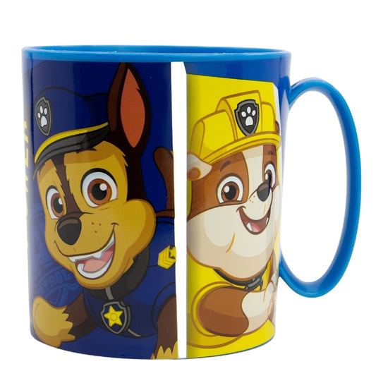 Paw Patrol Becher Mikrowellengeeigneter Kunststoffbecher 390 ml – Motivbecher für Kinder