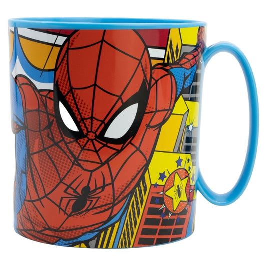 Spiderman Becher Mikrowellengeeigneter Kunststoffbecher 390 ml – Motivbecher für Kinder