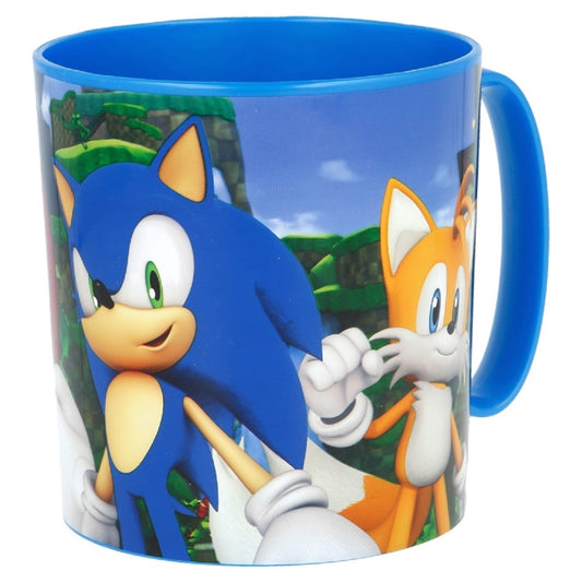 Sonic the Hedgehog Becher Mikrowellengeeigneter Kunststoffbecher 390 ml – Motivbecher für Kinder