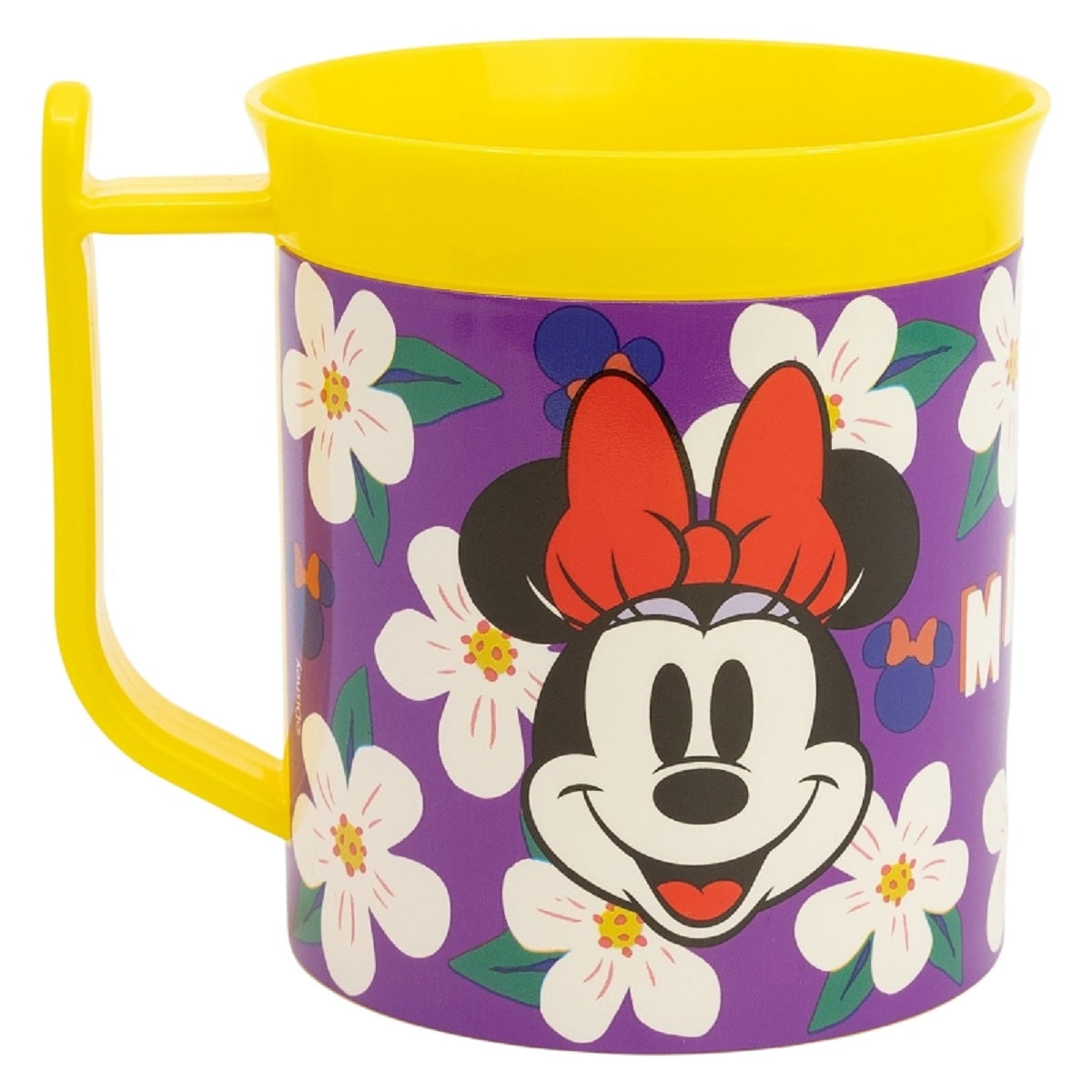 Disney Minnie Mouse Becher Mikrowellengeeigneter Kunststoffbecher 400 ml – Motivbecher für Kinder