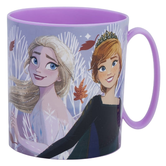 Disney Frozen Becher Mikrowellengeeigneter Kunststoffbecher 390 ml – Motivbecher für Kinder