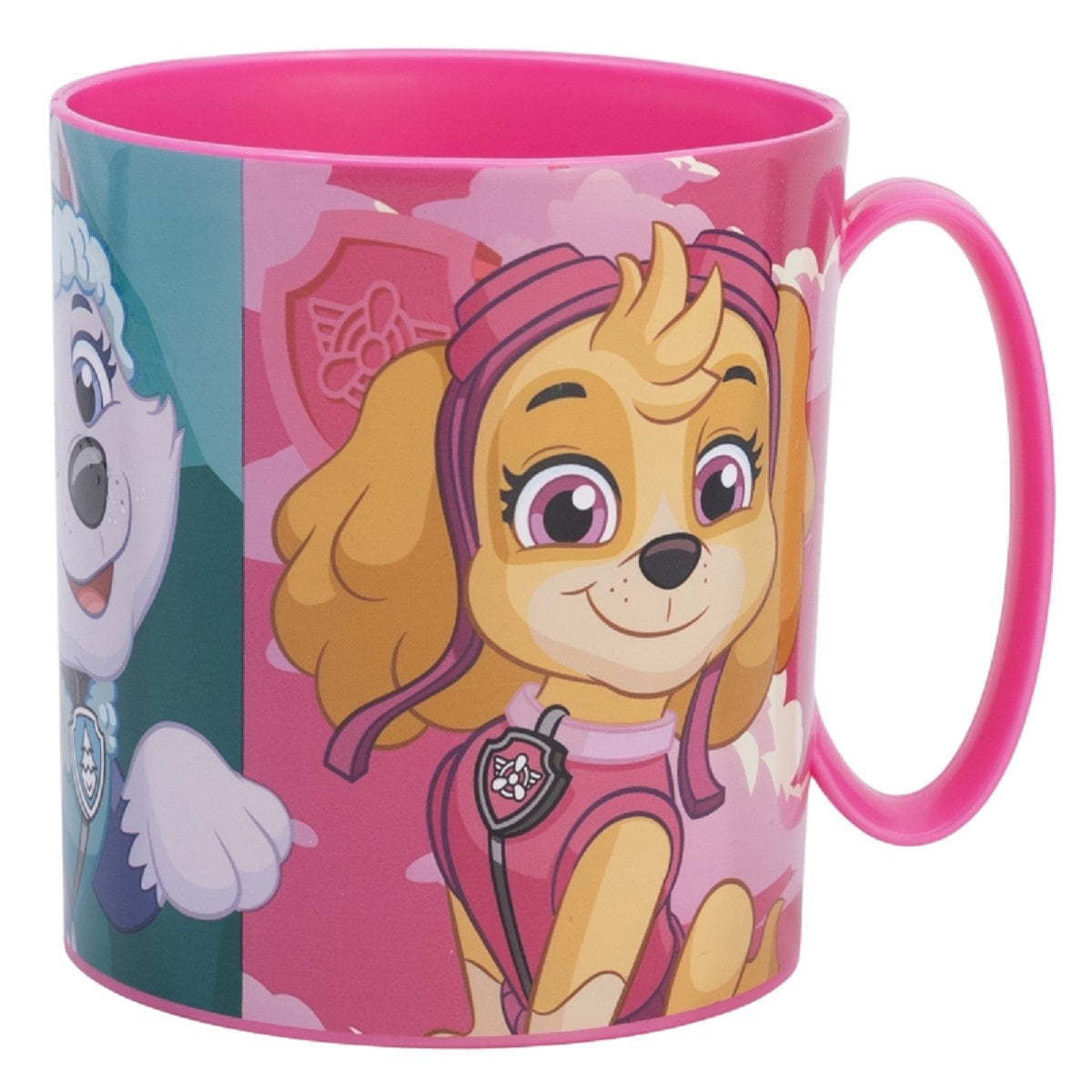 Paw Patrol Becher Mikrowellengeeigneter Kunststoffbecher 390 ml – Motivbecher für Kinder