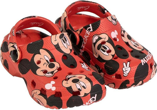 Disney Mickey Mouse Kinder Clogs mit Fersenriemen und rutschfester Sohle für Alltag und Freizeit