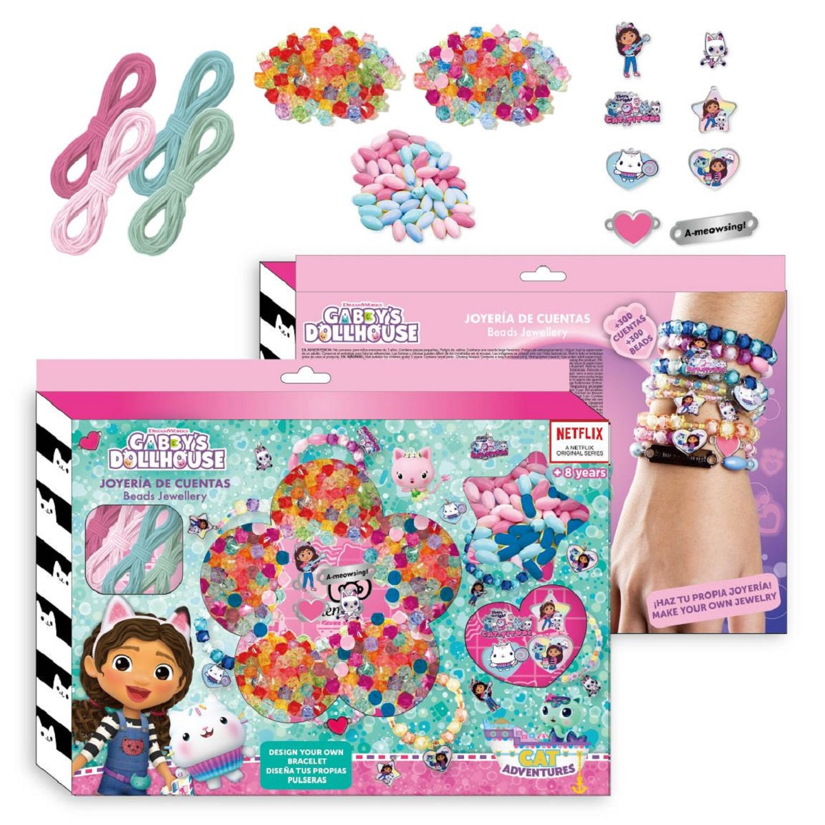 Gabby´s Dollhouse DIY Beauty-Set für Kinder mit Schmuck zum Selbermachen