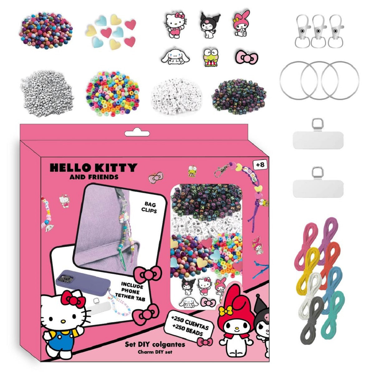 Hello Kitty DIY Schmuck- und Accessoire-Set mit Anhänger zum Selbermachen