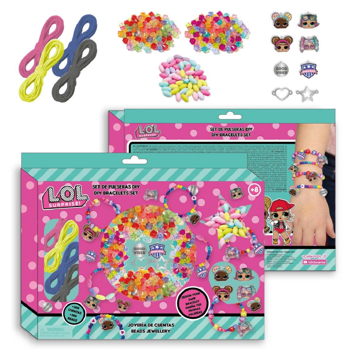 LOL Surprise DIY Schmuck-Bastelset für Kinder mit Armbändern und Perlen