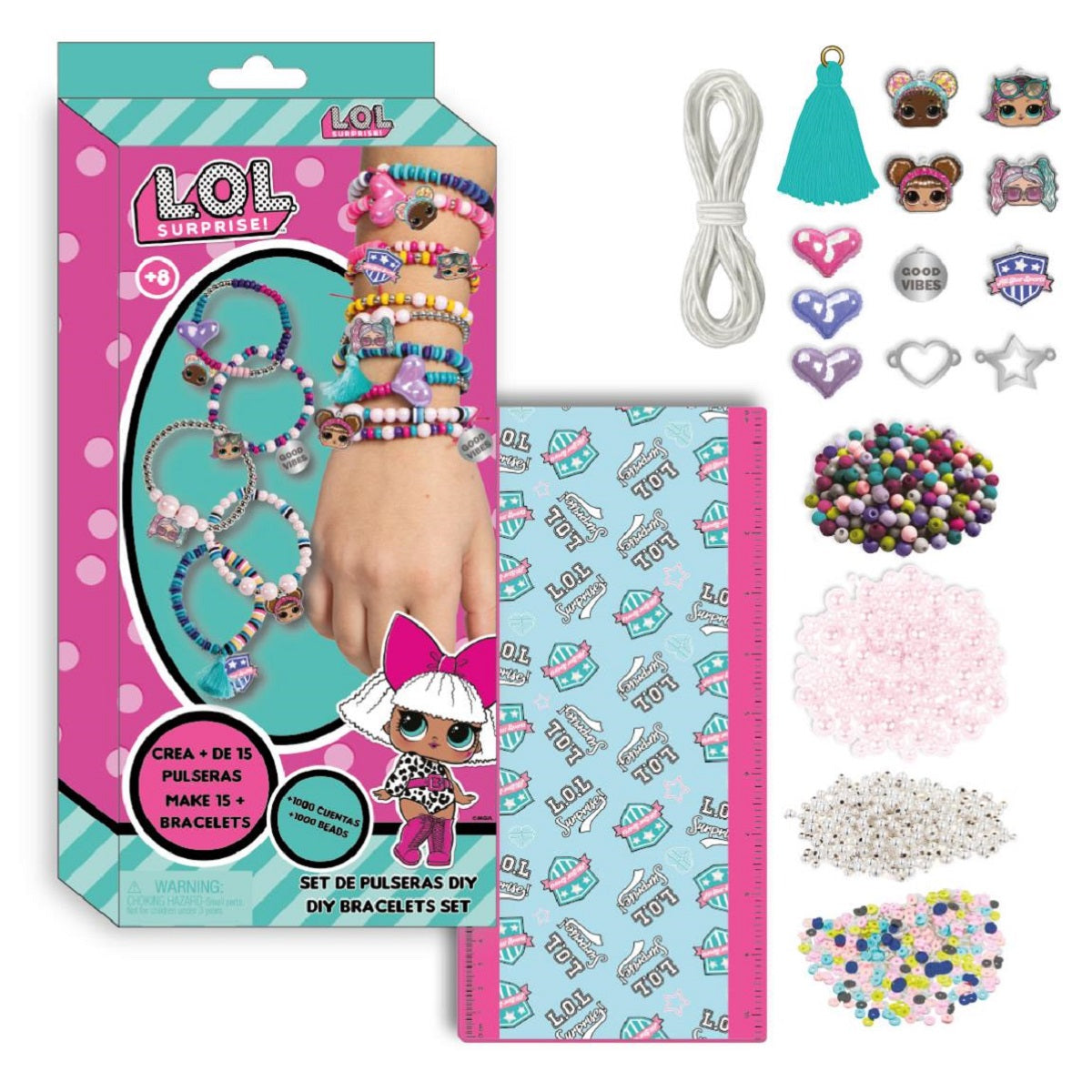 LOL Surprise DIY Schmuck-Bastelset für Kinder mit Armbändern und Perlen