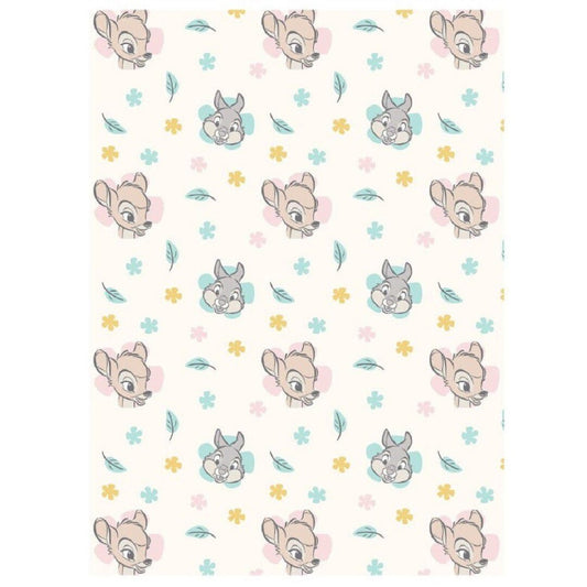 Disney Bambi Flanell Baby-Fleecedecke – Weicher Komfort in 150 x 110 cm