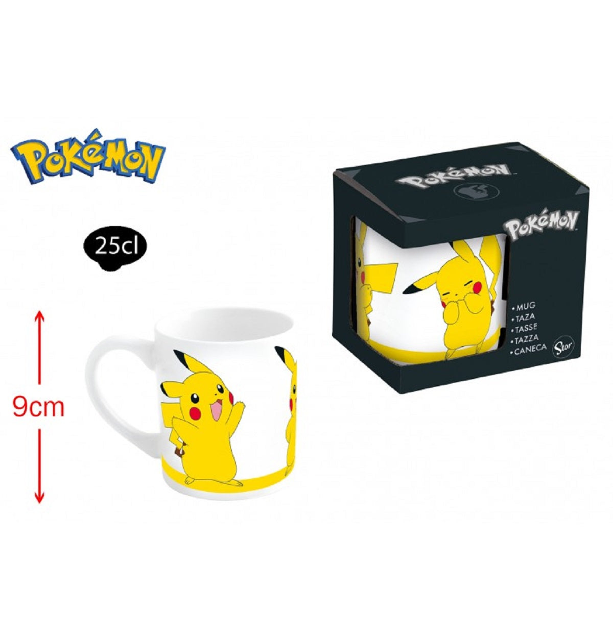 Pokémon Kinder Tasse – Hochwertige 250 ml Keramiktasse in Geschenkbox
