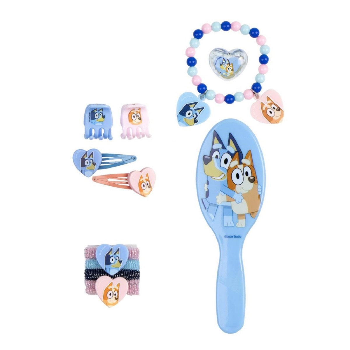 Bluey beauty set box accessories für kinder mit kamm haargummi und mehr