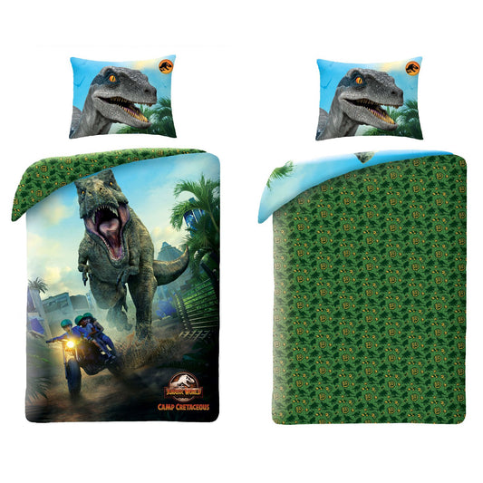 Jurassic World Bettwäsche-Set – 140x200 cm Bettbezug & 60x70 cm Kissenbezug aus 100% Polyester