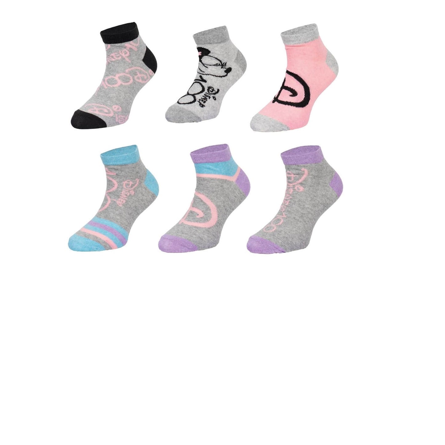 Disney Minnie Mouse Sneaker Socken für Kinder – 3er-Pack in bunten Designs