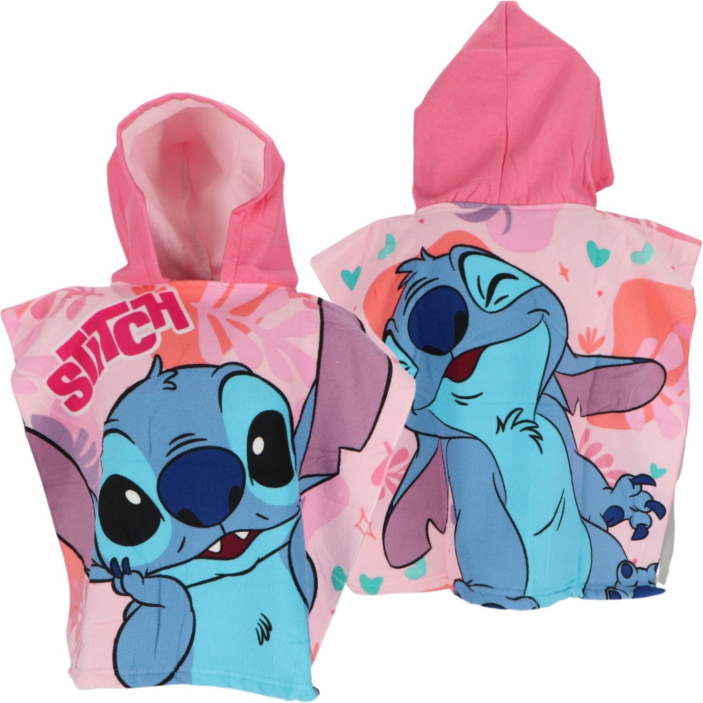 Lilo & Stitch Poncho für Kinder – Praktischer Mikrofaser Poncho 100x55 cm