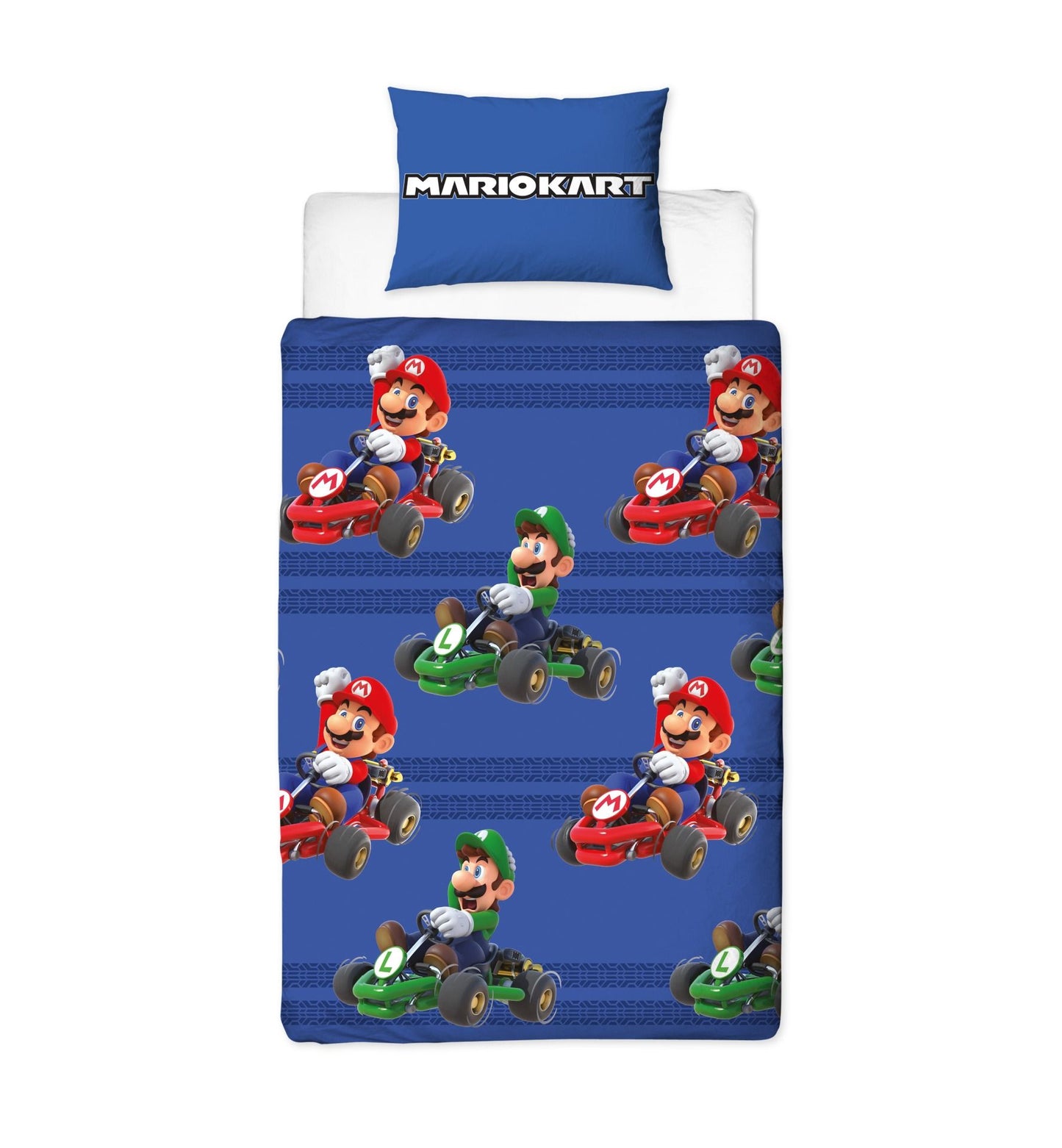 Super Mario Bettwäsche Set aus Microfaser für Kinder – 140x200 cm Bettbezug & 70x70 cm Kissenbezug