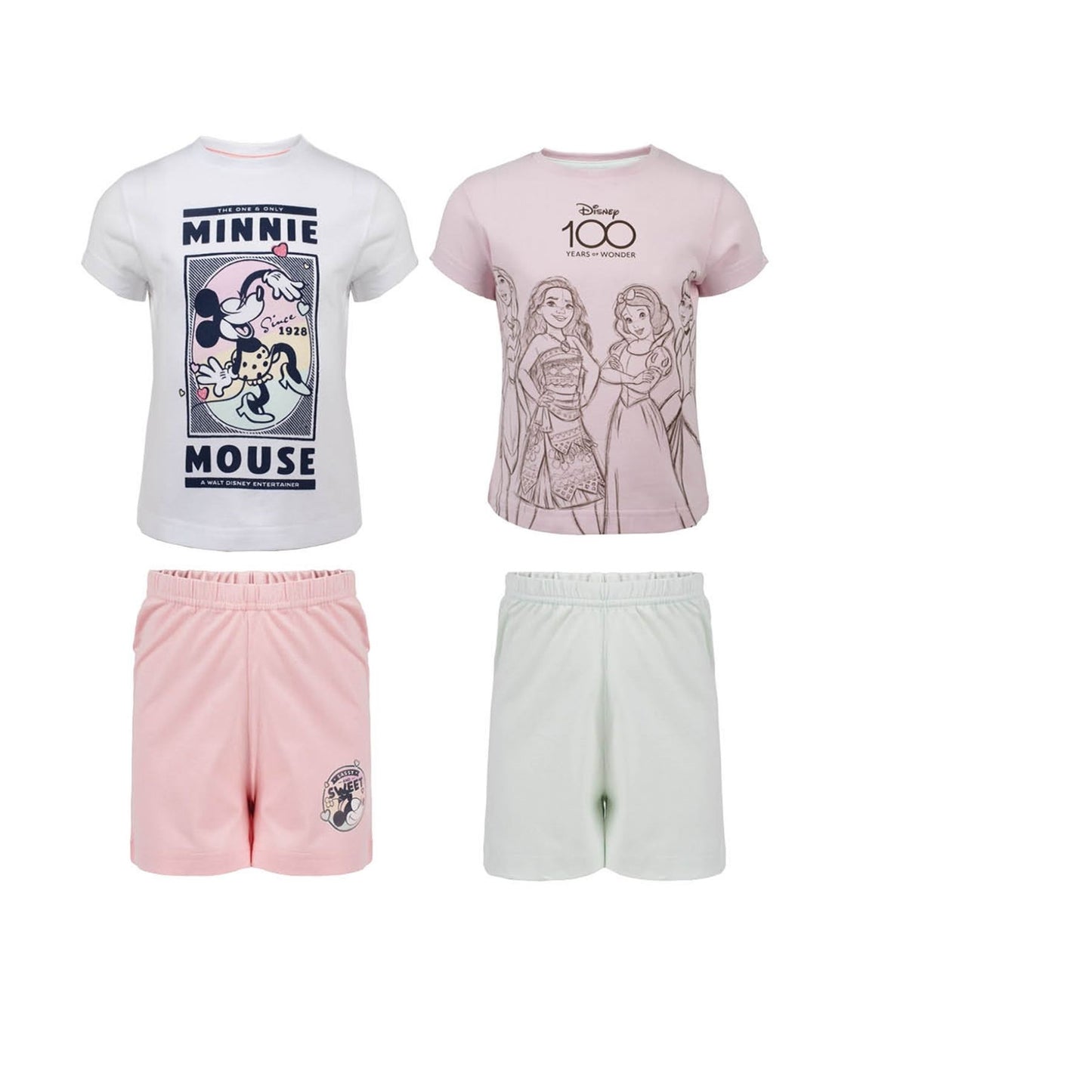 Disney Shortama aus Baumwolle Pyjama – Kurzer Schlafanzug für Kinder