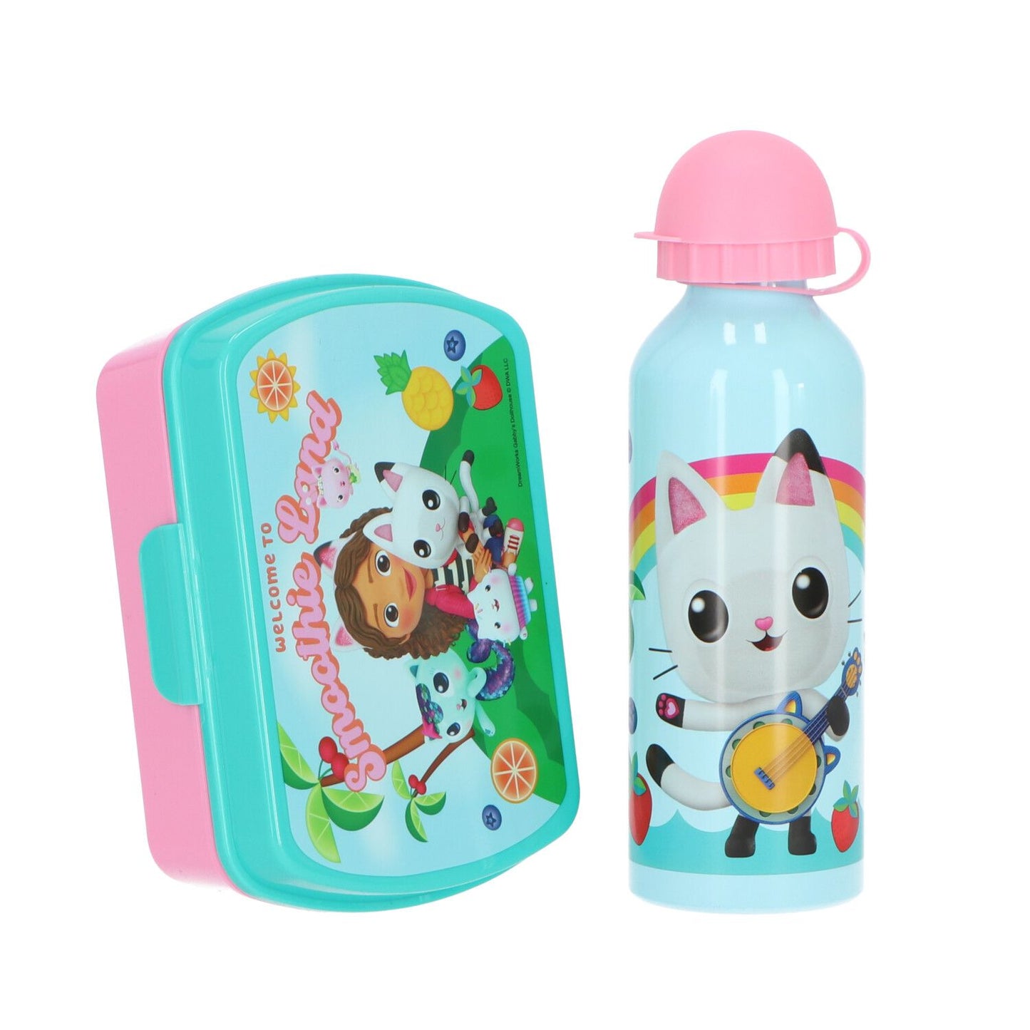 Gabby's Dollhouse Lunchbox Set – Brotdose und Trinkflasche für Kinder