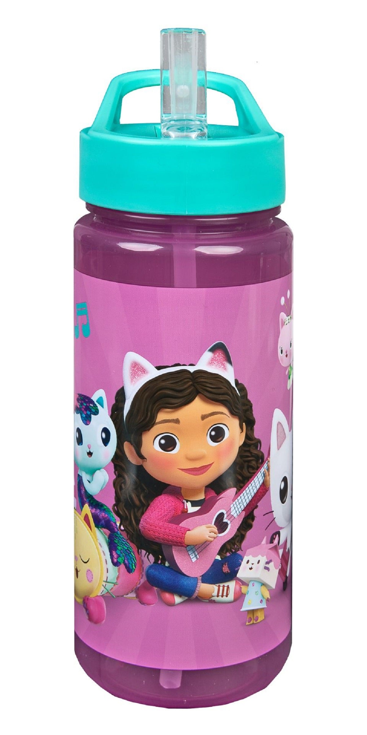 Gabby's Dollhouse Trinkflasche – 500 ml Kinderflasche mit farbenfrohem Design