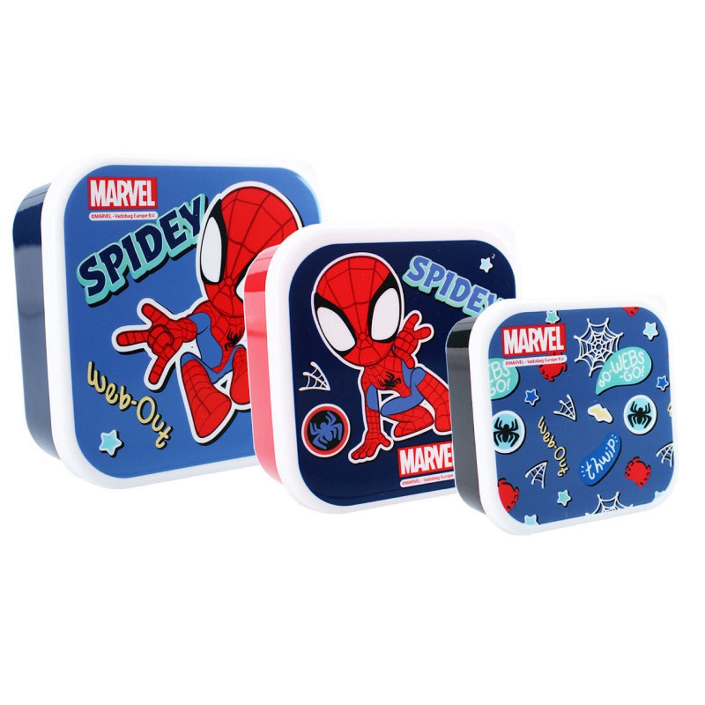 Spiderman Kinder Brotdose – Vielseitige 3-in-1 Lunchbox für Snacks & Mahlzeiten