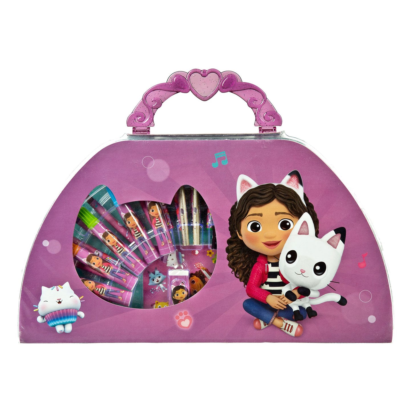 Gabby's Dollhouse Kreativset Mal- und Bastelset 12 Stifte, 12 Wachsmaler, Farben & Pinsel