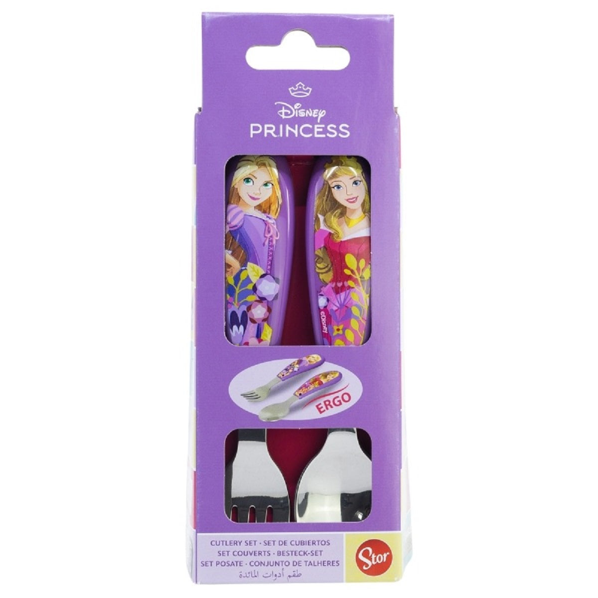 Disney Princess Kinderbesteck Set 2-teilig – Löffel & Gabel mit Motivgriffen