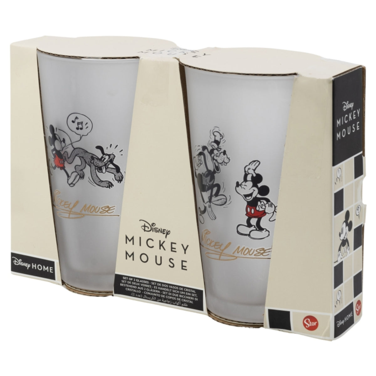 Mickey Mouse Vintage Gläser Set 2-teilig 490ml Disney Trinkgläser