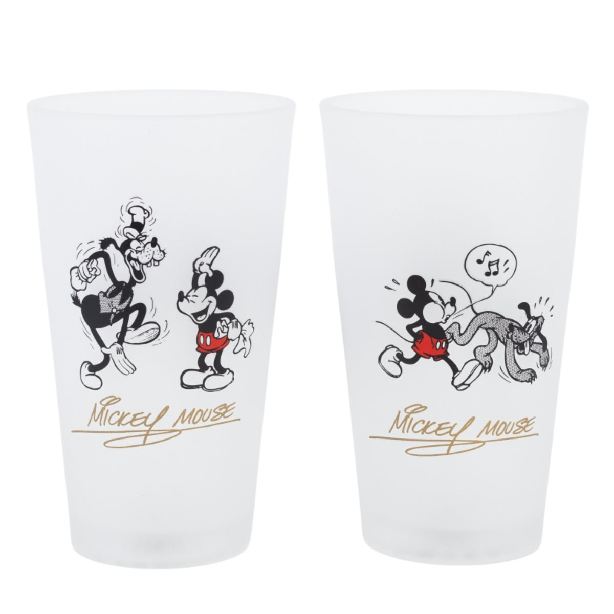 Mickey Mouse Vintage Gläser Set 2-teilig 490ml Disney Trinkgläser