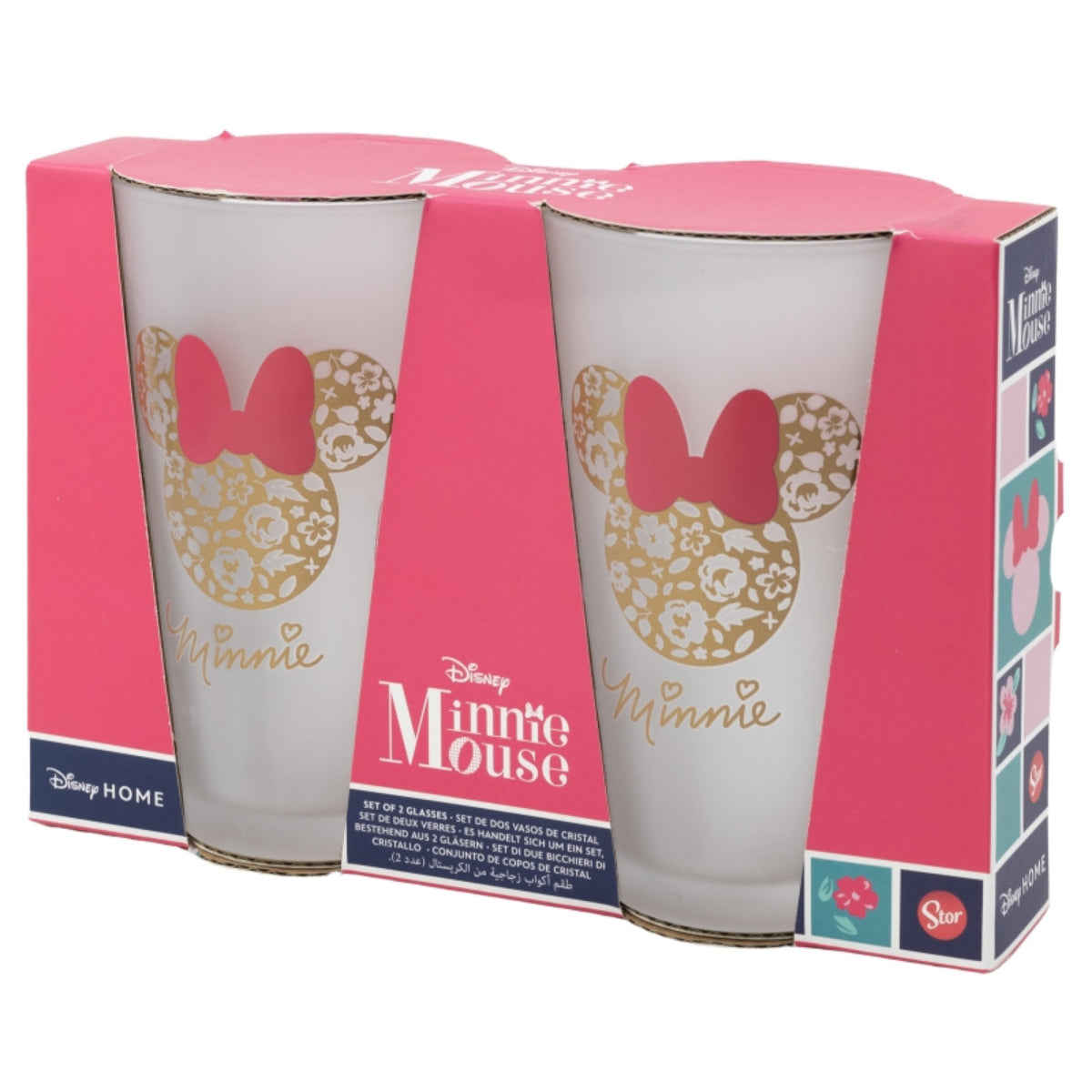 Minnie Mouse Vintage Gläser Set 2-teilig 490ml Disney Trinkgläser