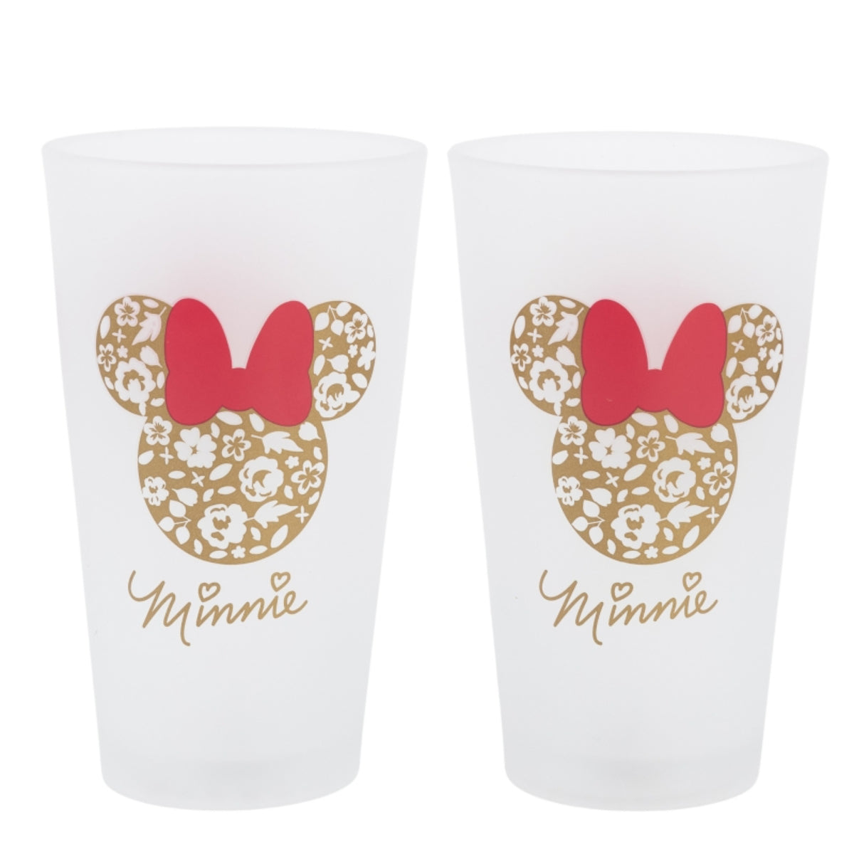 Minnie Mouse Vintage Gläser Set 2-teilig 490ml Disney Trinkgläser