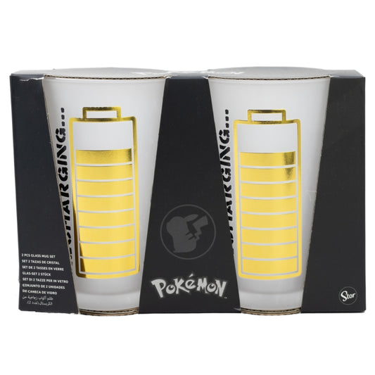 Pokémon Gläser Set 2-teilig Thunderstruck Design – 490ml Borosilikatglas