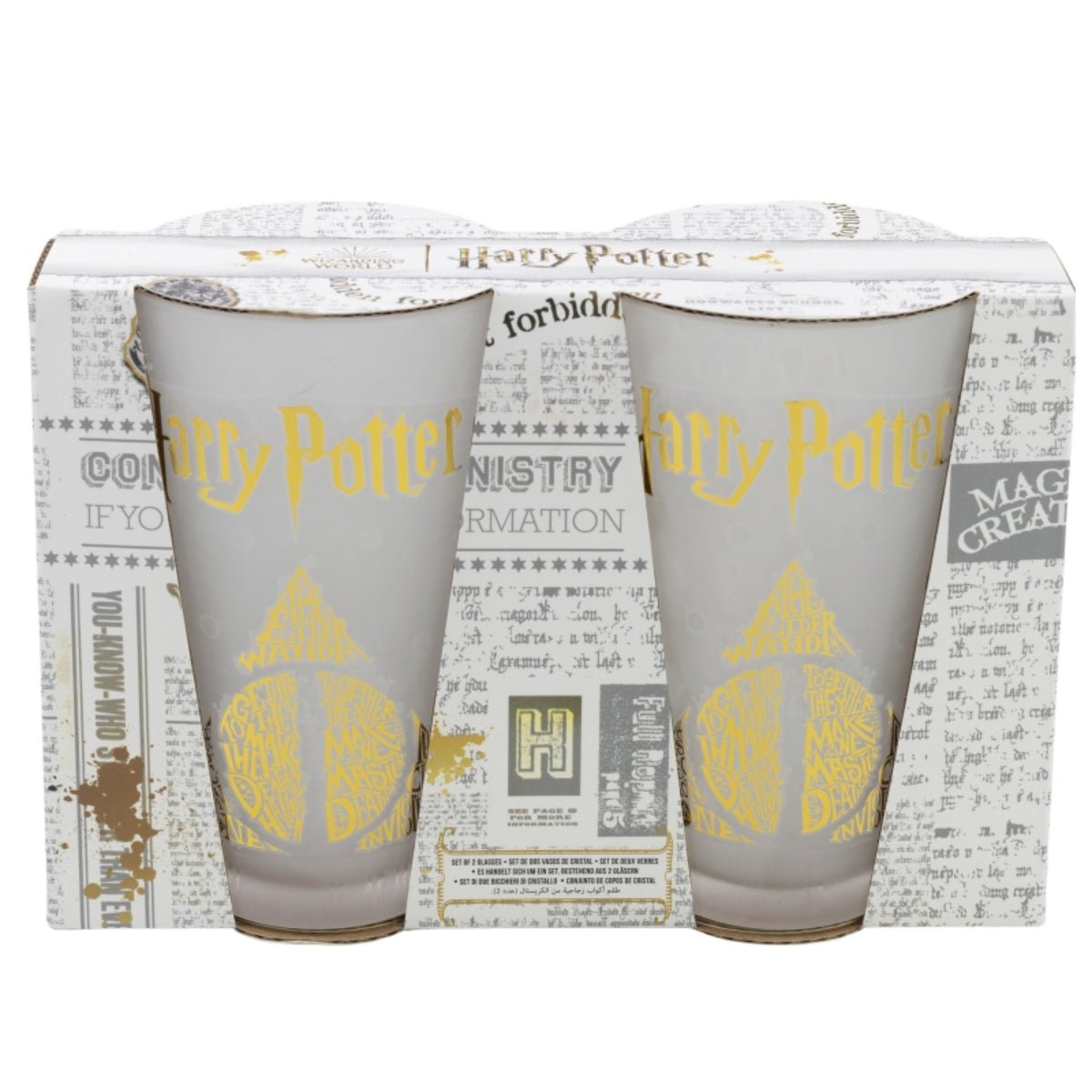 Harry Potter Gläser Set 2-teilig 490ml Trinkgläser mit Superhelden-Design