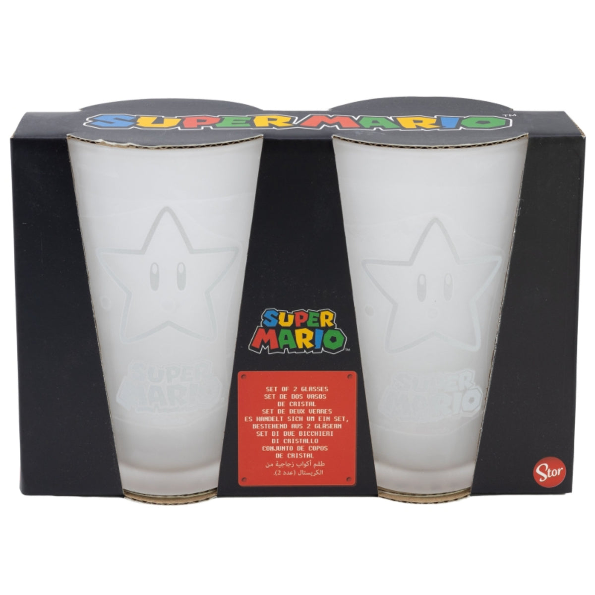 Super Mario Gläser Set 2-teilig – 490ml Tumbler für Gamer & Fans