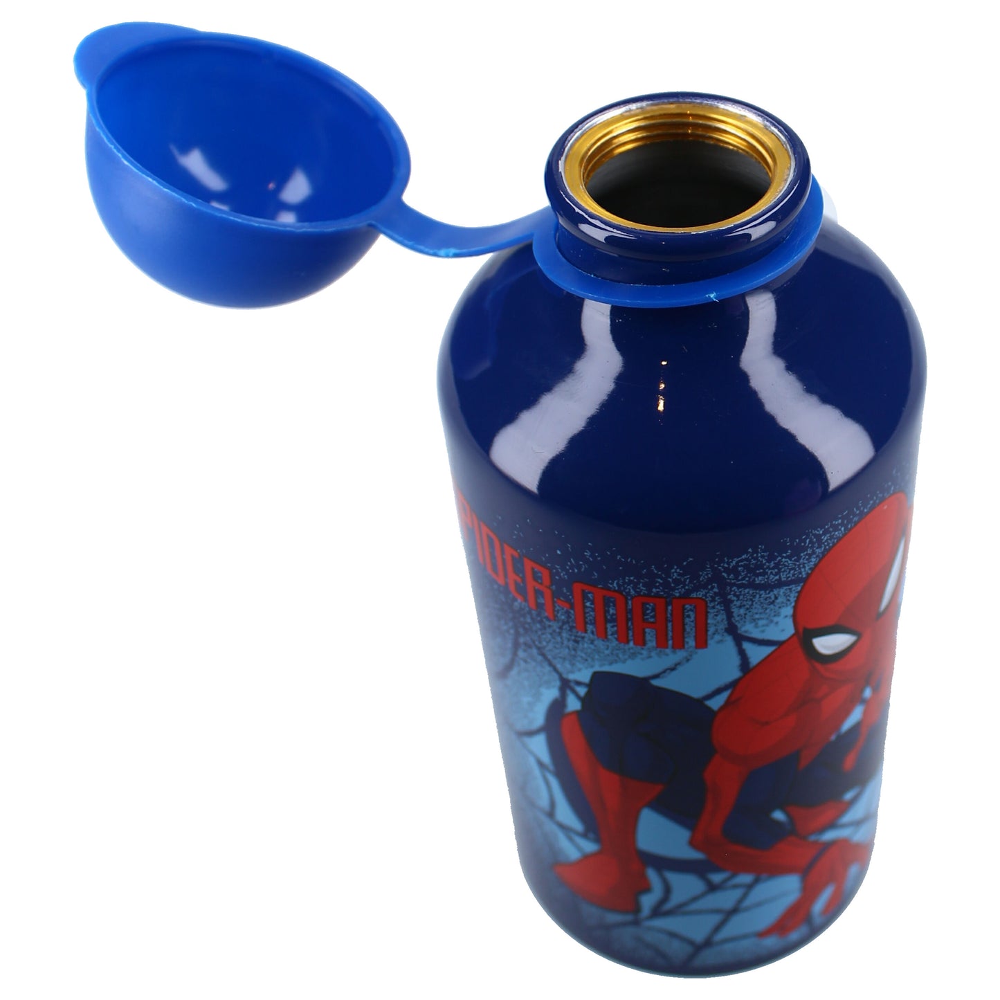 Spiderman Trinkflasche 500 ml Aluminium mit coolem Spiderman-Motiv für Kinder