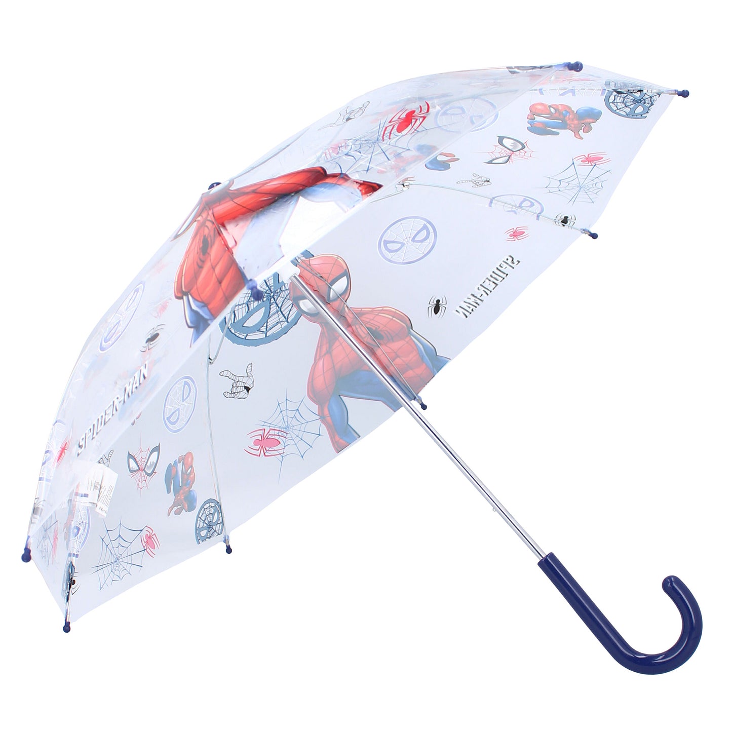 Spider-Man Regenschirm Ø 71 cm Rainy Days – Transparenter Kinderregenschirm mit Superhelden-Motiv