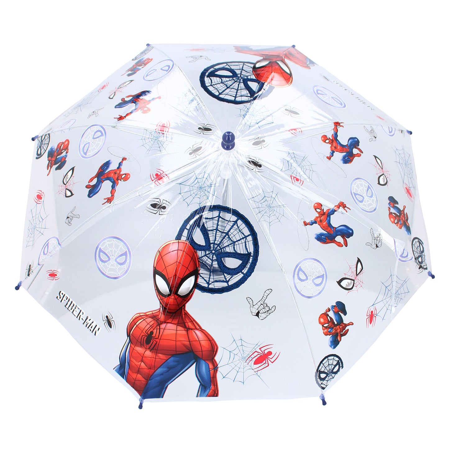 Spider-Man Regenschirm Ø 71 cm Rainy Days – Transparenter Kinderregenschirm mit Superhelden-Motiv