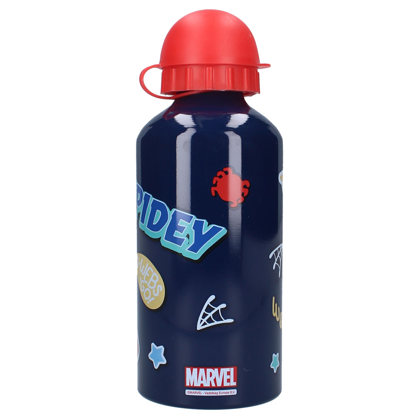 Spiderman Kinder Trinkflasche aus Aluminium 500 ml mit praktischem Verschluss und leichtem Design