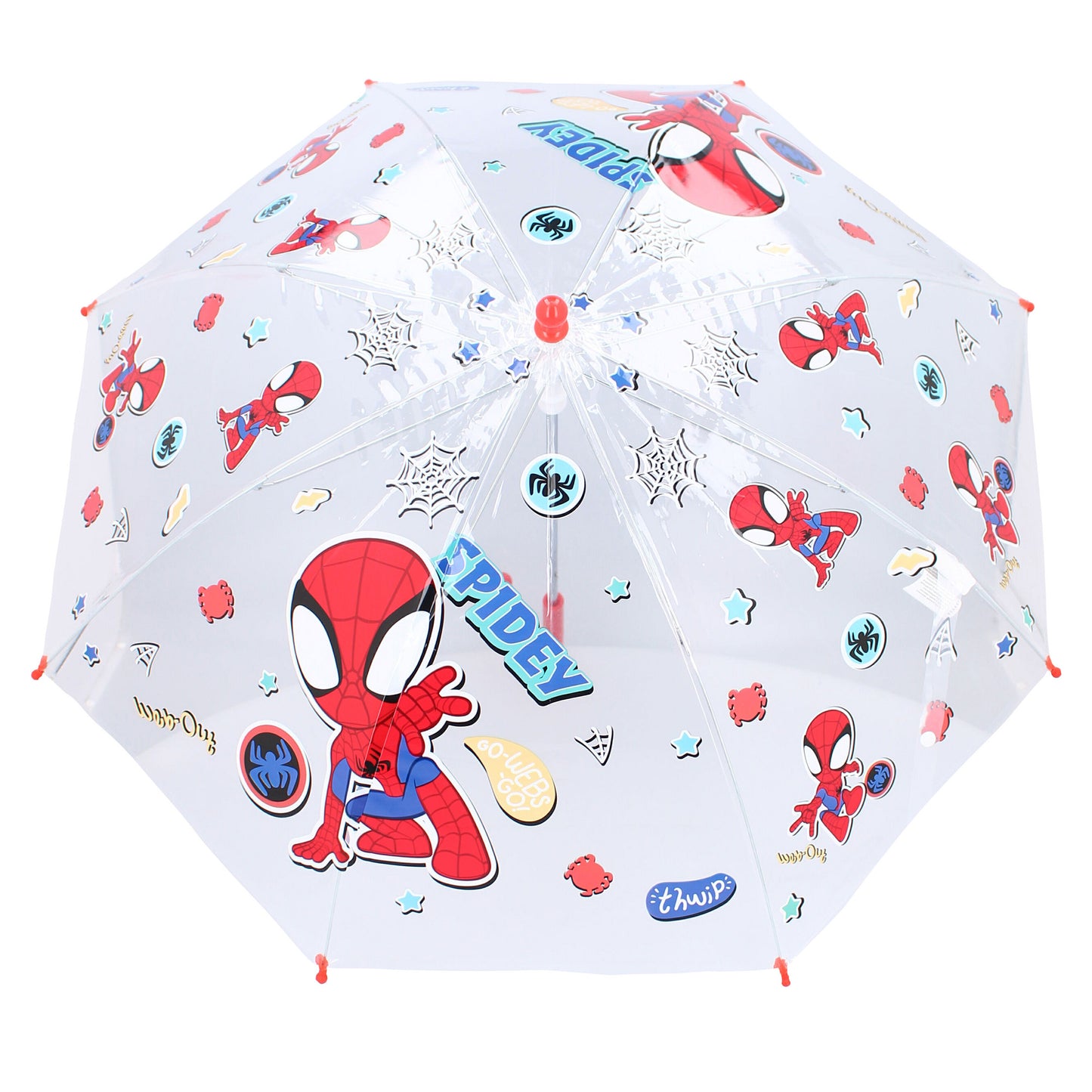 Marvel Spidey Schirm Ø 71 cm Bunter Regenschirm für Kinder mit Spidey