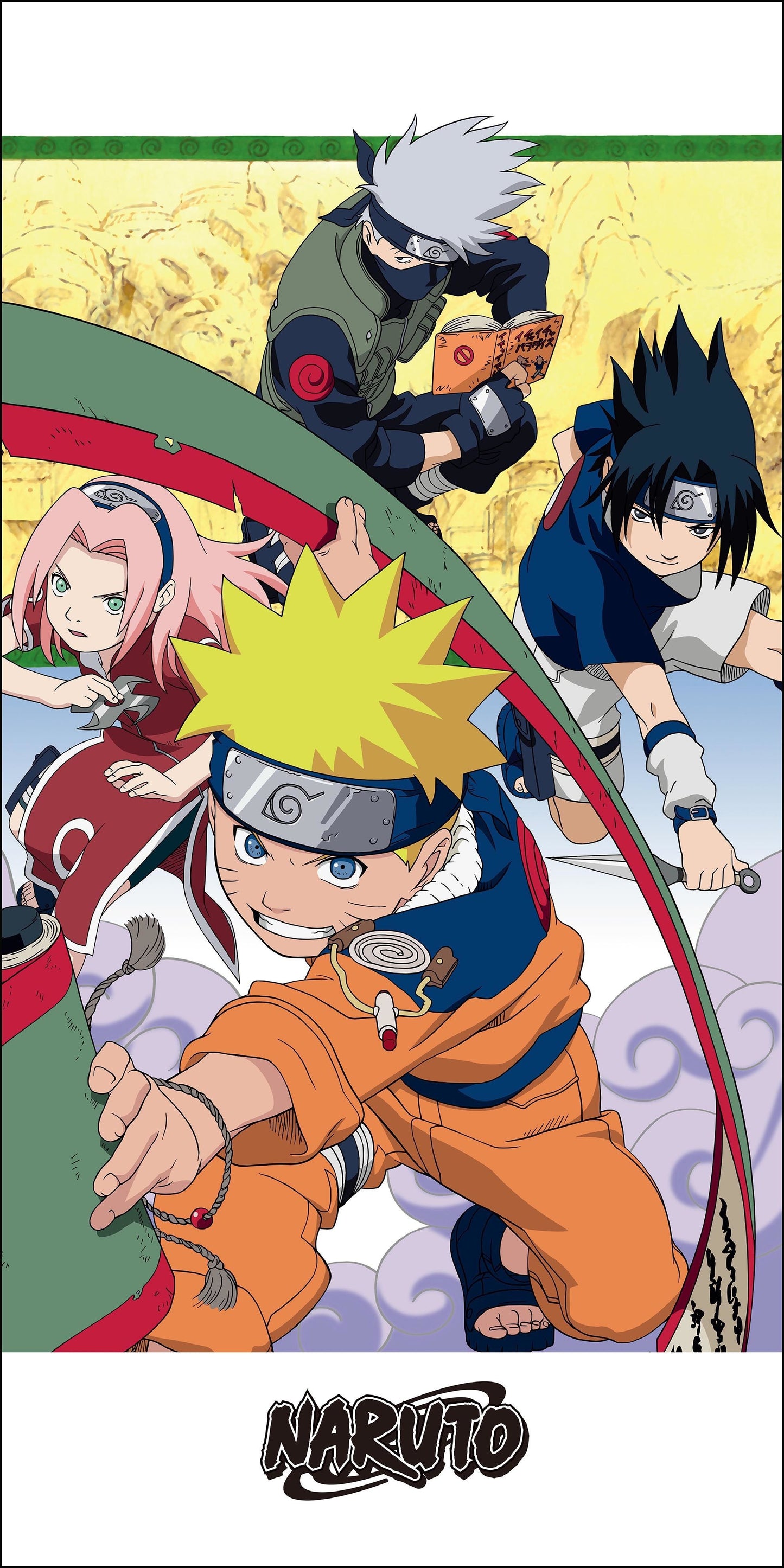 Naruto Baumwolle Strandtuch Frottee Badetuch mit Premium Druck, 70x140 cm