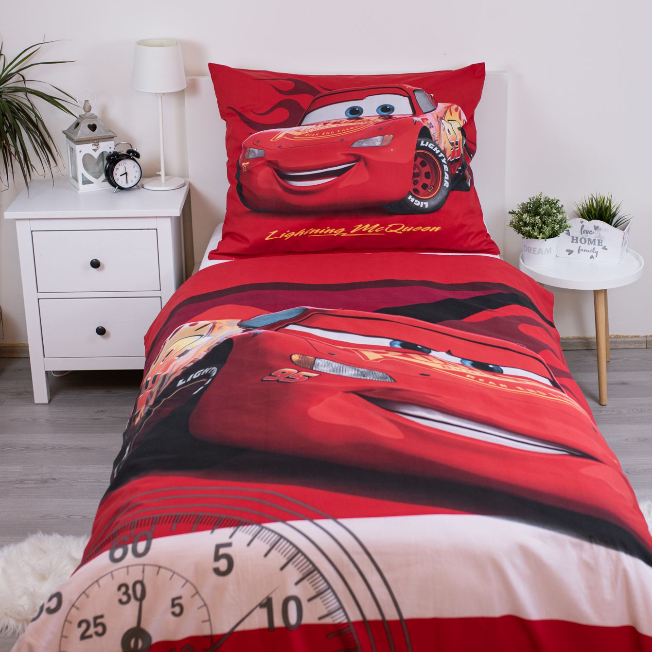 Cars Baumwolle Bettwäsche – Bettbezug 140x200 cm & Kissenbezug 70x90 cm