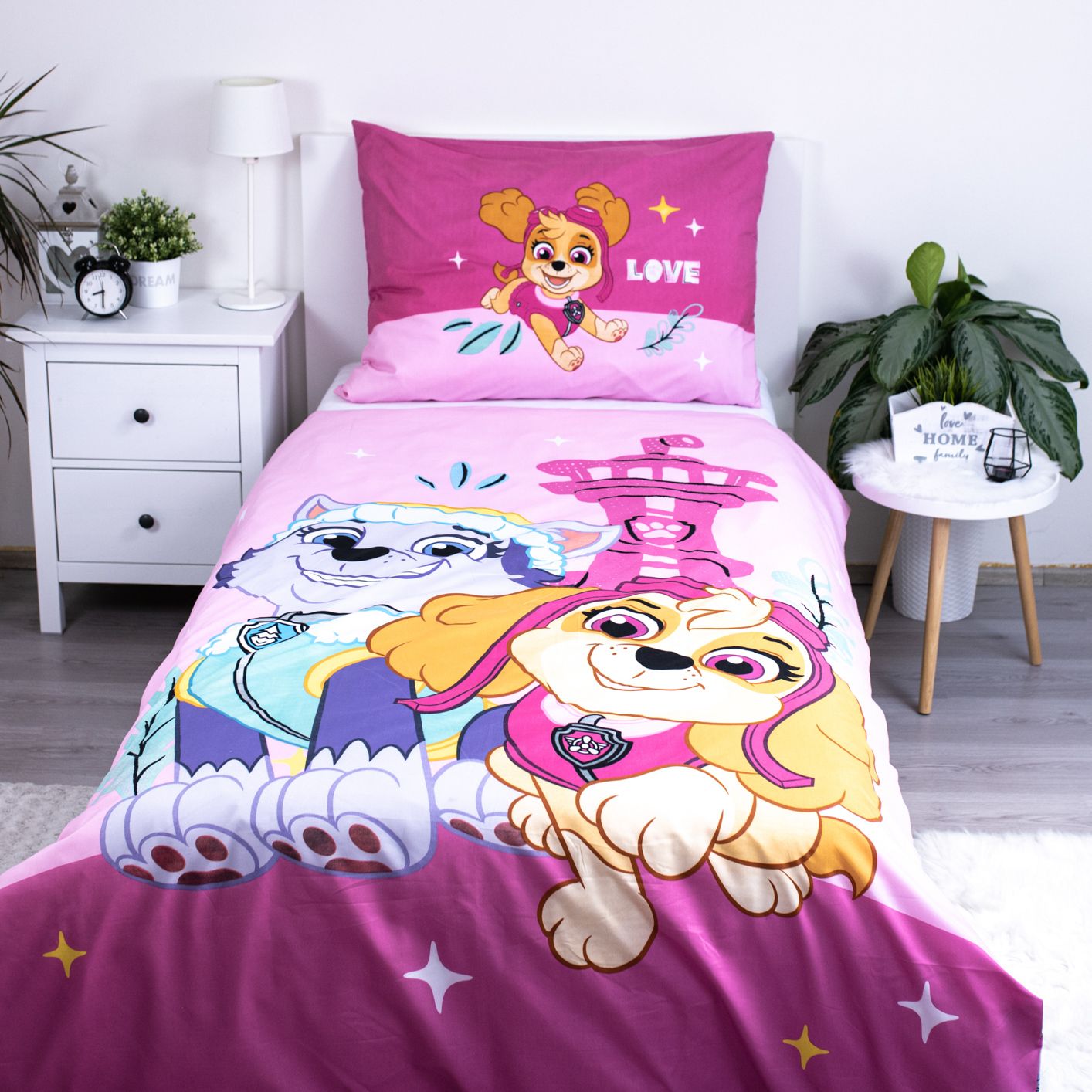 Paw Patrol Kuschelige Bettwäsche Polyester, 140x200 cm & 70x90 cm