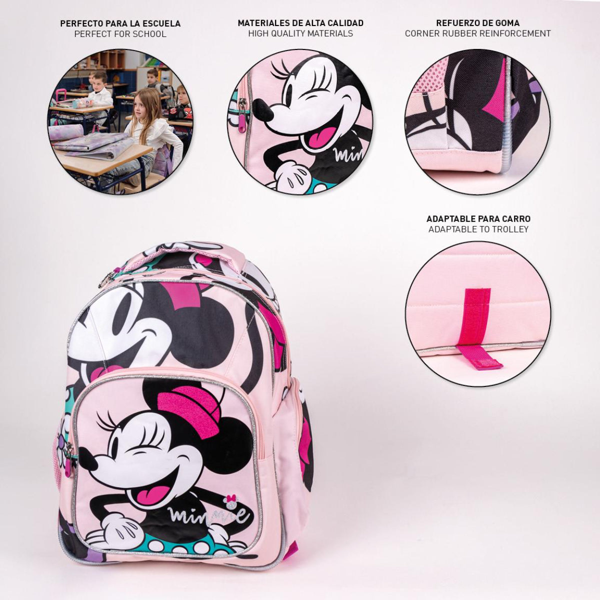 Disney Minnie Rucksack für Kinder – Freizeitrucksack & Kinderrucksack für Schule & Ausflüge