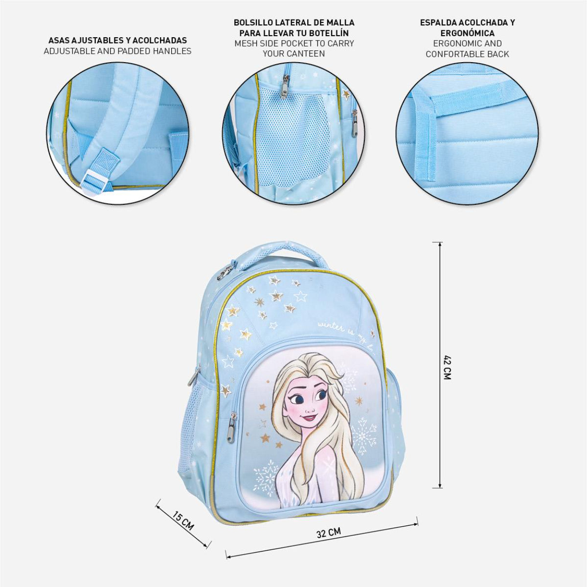 Disney Frozen Rucksack für Kinder – Freizeitrucksack & Kinderrucksack für Schule & Ausflüge