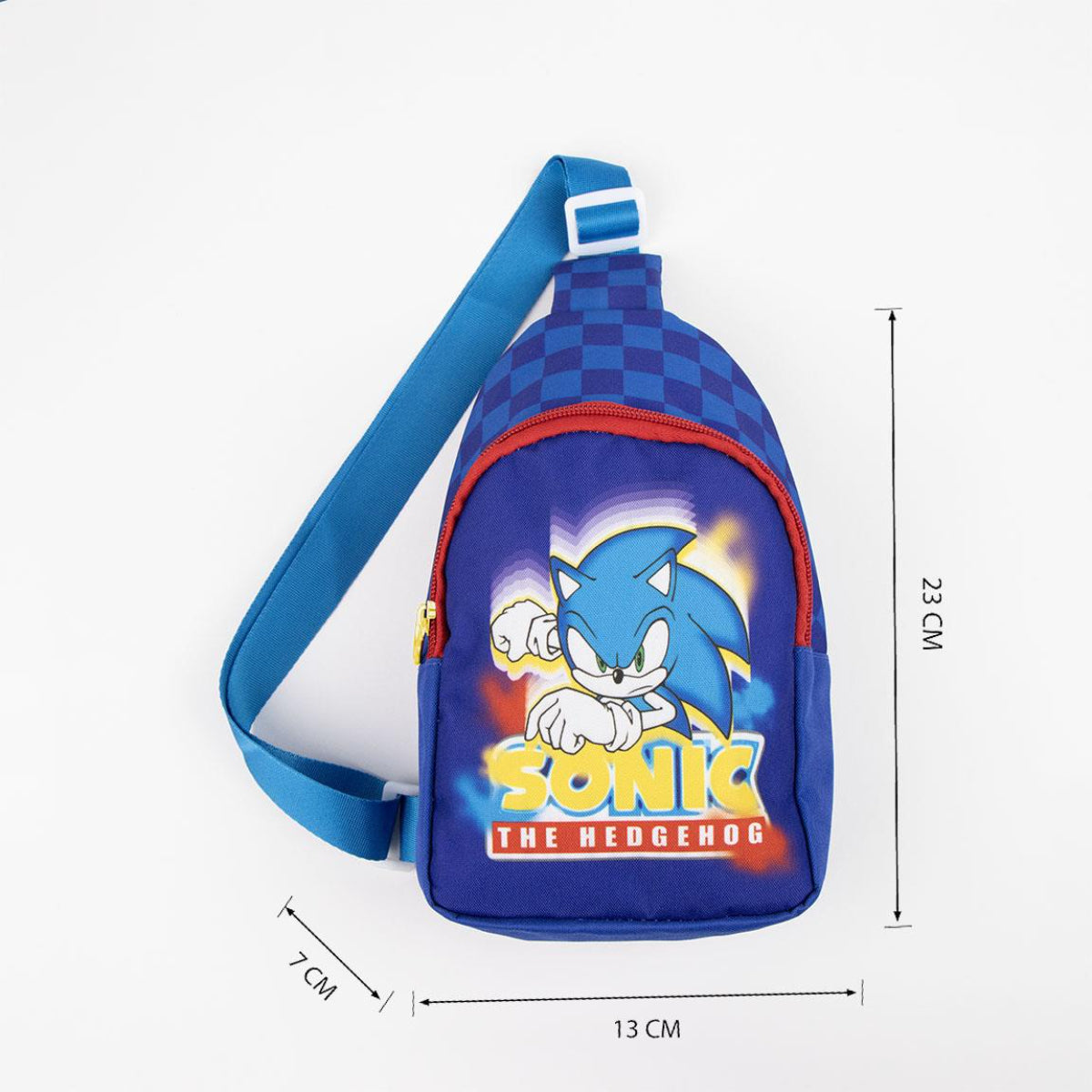 Sonic the Hedgehog Rucksack Kindertasche mit Helden-Motiv & Bandolier-Stil