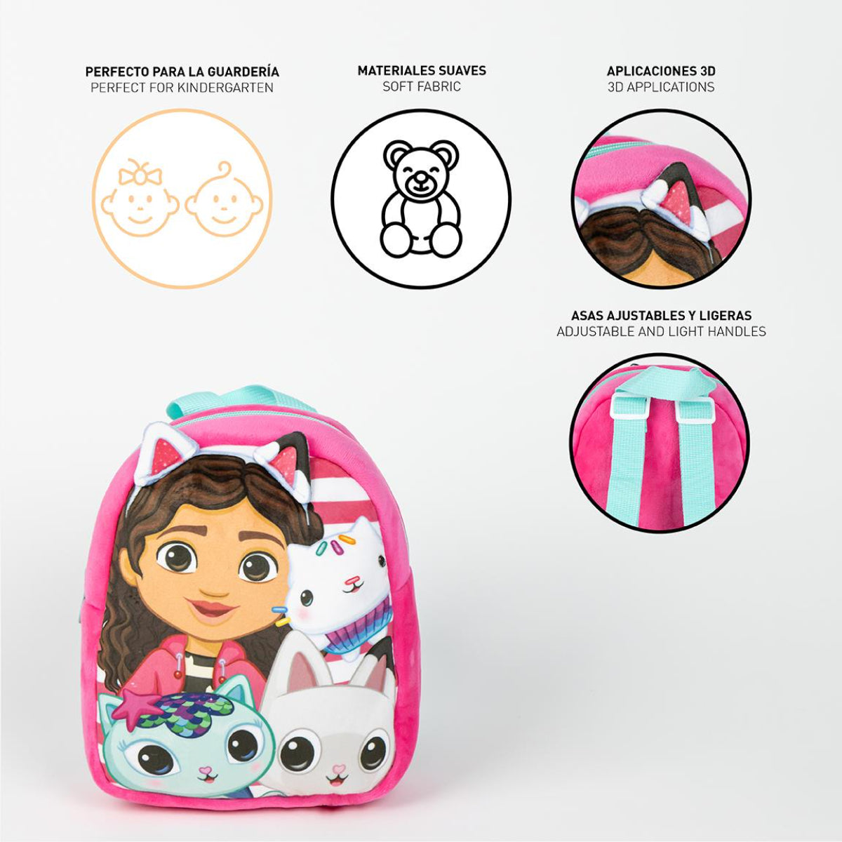 Gabby´s Dollhouse Rucksack für Kinder – Freizeitrucksack & Kinderrucksack für Schule & Ausflüge