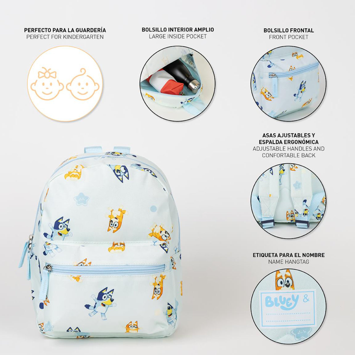 Bluey Rucksack für Kinder – Freizeitrucksack & Kinderrucksack für Schule & Ausflüge