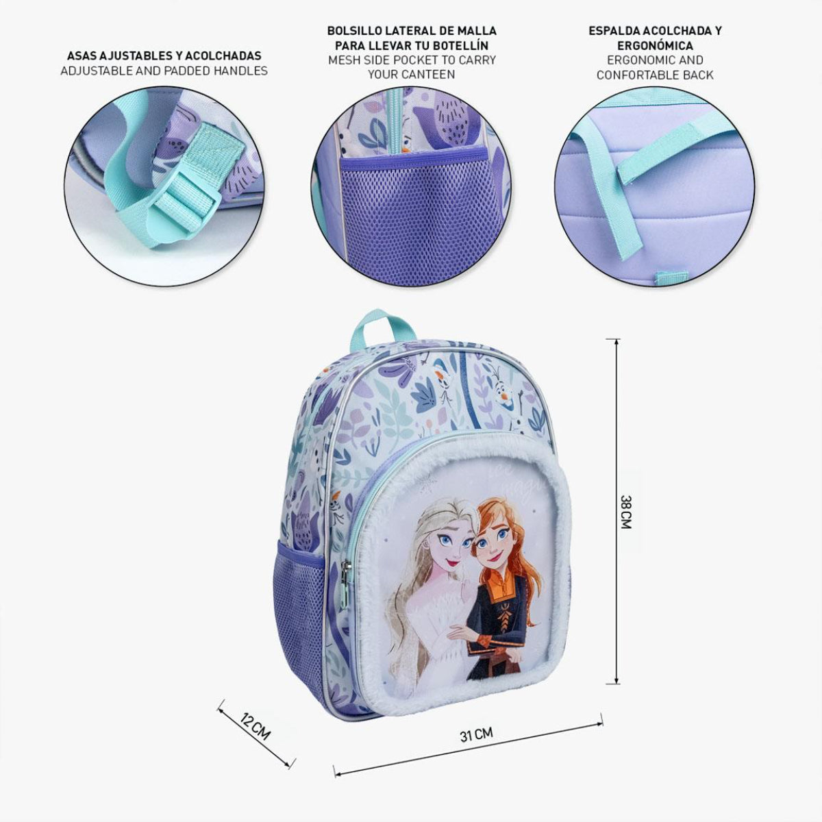 Disney Frozen Rucksack für Kinder – Freizeitrucksack & Kinderrucksack für Schule & Ausflüge