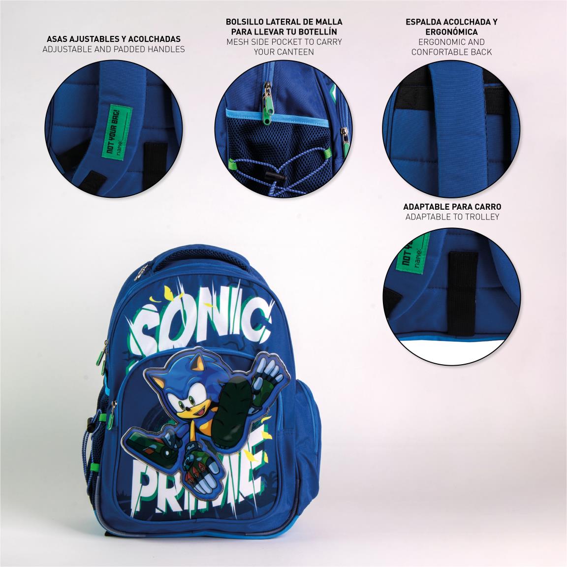 Sonic Rucksack für Kinder – Freizeitrucksack & Kinderrucksack für Schule & Ausflüge