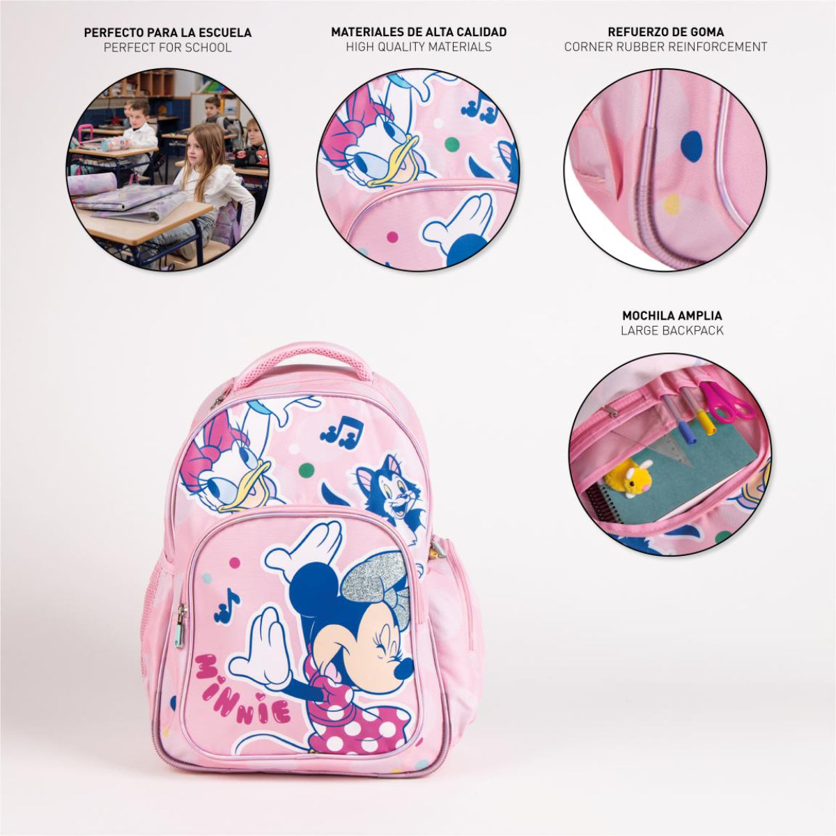 Disney Minnie Rucksack für Kinder – Freizeitrucksack & Kinderrucksack für Schule & Ausflüge