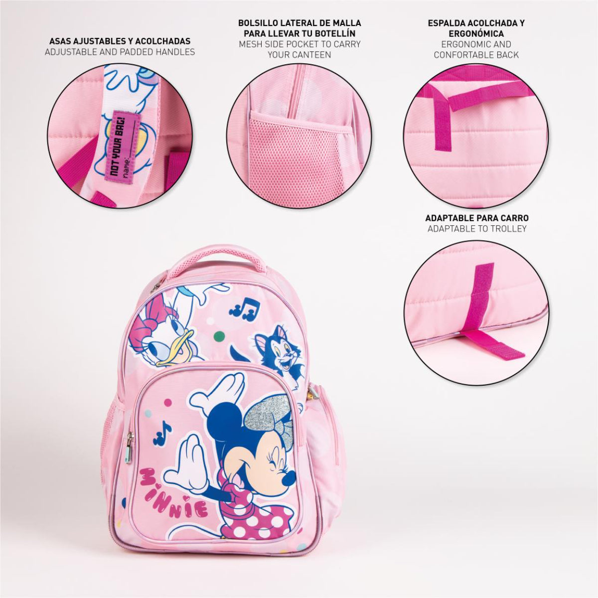 Disney Minnie Rucksack für Kinder – Freizeitrucksack & Kinderrucksack für Schule & Ausflüge