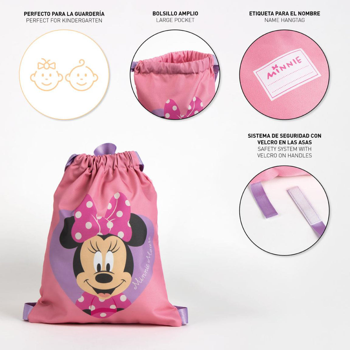 Disney Minnie Mouse StyleBag Sportbeutel – Turnbeutel & Fitnessbeutel Schule & Freizeit Tasche